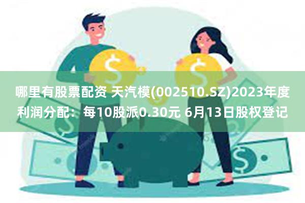 哪里有股票配资 天汽模(002510.SZ)2023年度利润分配：每10股派0.30元 6月13日股权登记