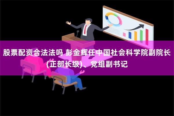 股票配资合法法吗 彭金辉任中国社会科学院副院长(正部长级)、党组副书记