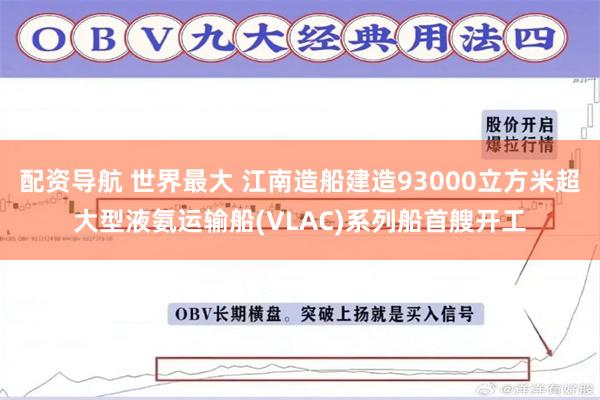 配资导航 世界最大 江南造船建造93000立方米超大型液氨运输船(VLAC)系列船首艘开工