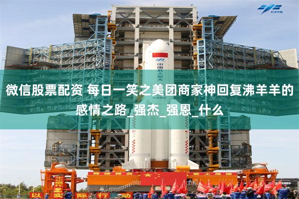 微信股票配资 每日一笑之美团商家神回复沸羊羊的感情之路_强杰_强恩_什么