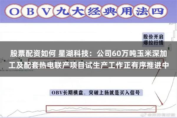 股票配资如何 星湖科技：公司60万吨玉米深加工及配套热电联产项目试生产工作正有序推进中